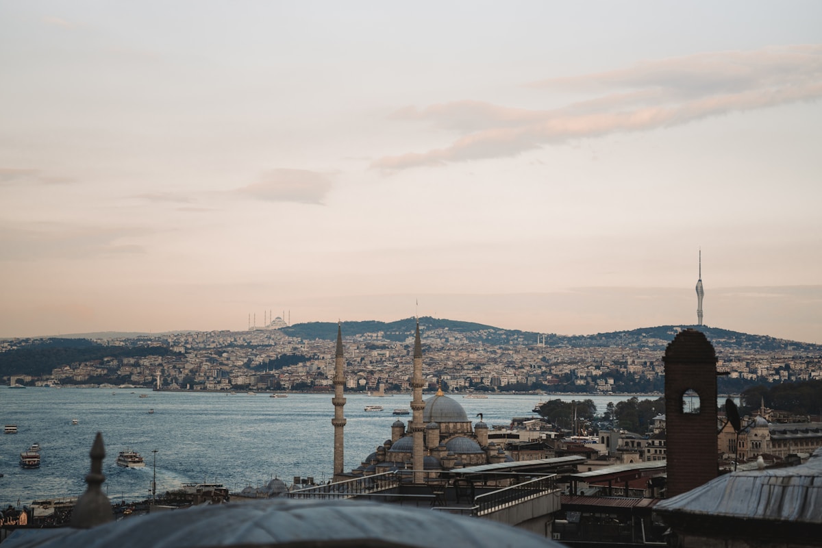 Istanbul skyline and Bosphorus